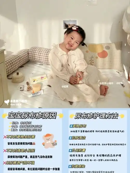 是防不胜防ˉ我家宝宝从小的时候起就皮肤敏感尿不湿没有及时换了红pp