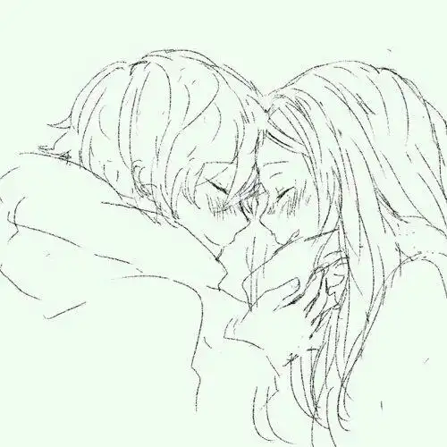 动漫素描情侣,或者动漫帅哥素描,动漫美女素描