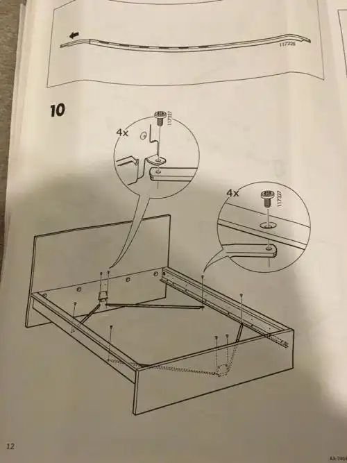 宜家买的床架安装求指导