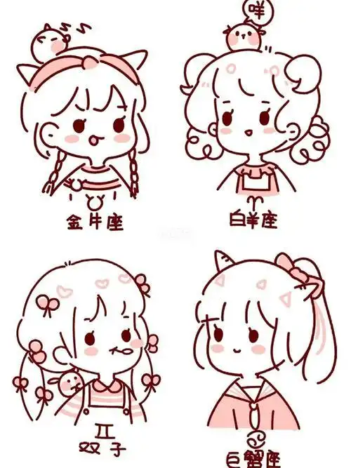 座7415女孩97简笔画简笔画水瓶座文化十二星座 古风公主手绘简笔画