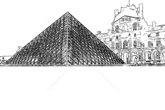 罗浮宫架构线条图