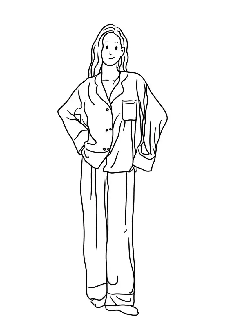 法式高级感冰丝长袖睡衣