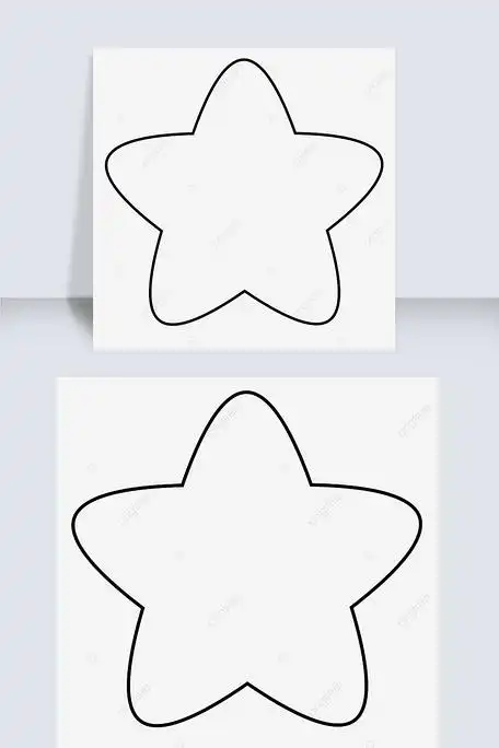可爱黑边星星剪贴画