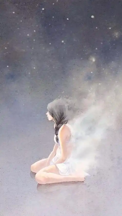 清新水彩画 手绘 女孩 人物 意境 清新淡雅 唯美插画