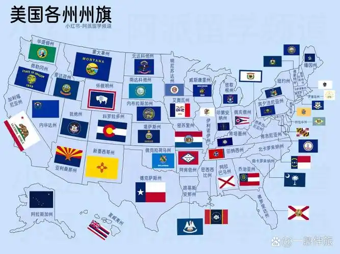 ✨美国各州州旗大赏