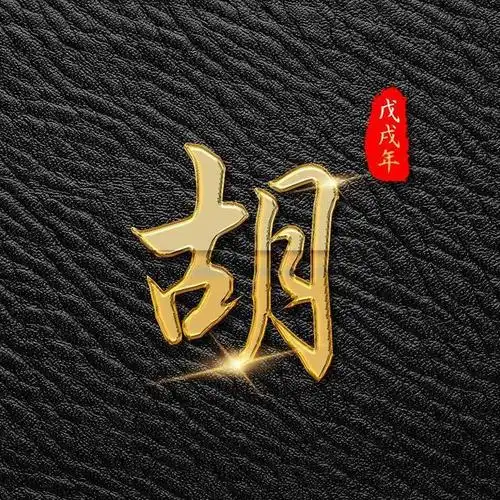 一款高清立体皮质百家姓姓氏微信头像朋友圈封面图壁纸