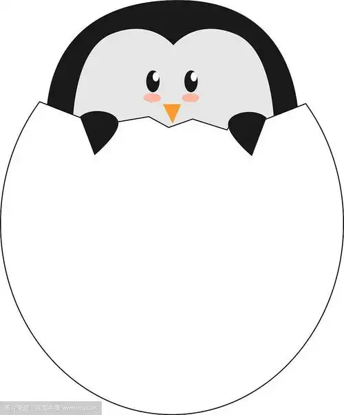 白色背景上的企鹅蛋