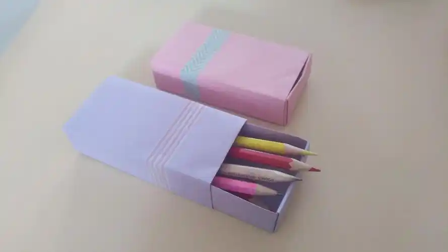 教你用纸折出来的文具盒做法很简单手工折纸视频教程-生活视频-搜狐