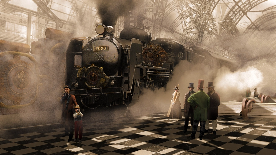 蒸汽朋克/时间列车/合成设计