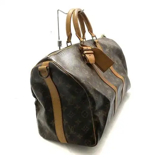 中古lv路易威登keepallbandouliere45波士顿旅行袋老花女士包袋