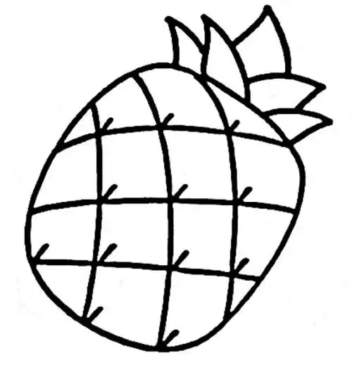 简笔画菠萝
