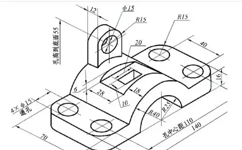 可不可以帮我解决一下机械制图组合体画三视图,比较着急,最后明天之内