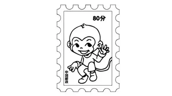邮票的简单画法 - 简笔画 - 懂得