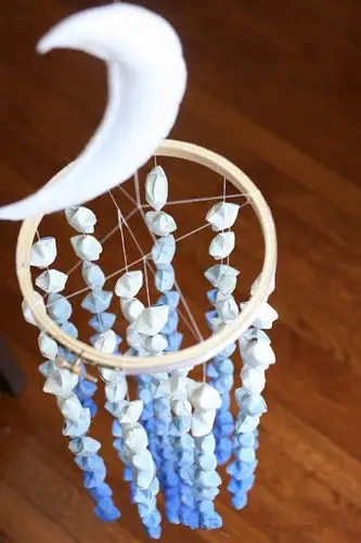 diy渐变色幸运星挂饰手工教程