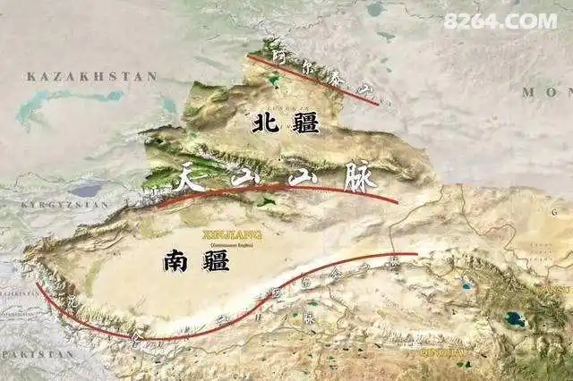 天山山脉,世界七大山系之一,东西走向横跨四个国家,是世界上最大的