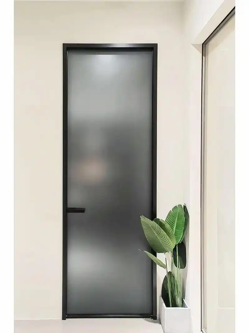 极窄油砂玻璃门06.