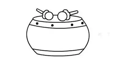 幼儿简笔画铜鼓