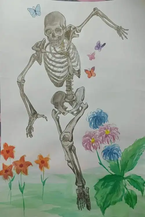 件作品代表学校参加中国解剖学会护理解剖学分会第四届医学生绘画大赛