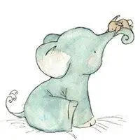 卡通大象头像图片【点击鼠标右键下载】