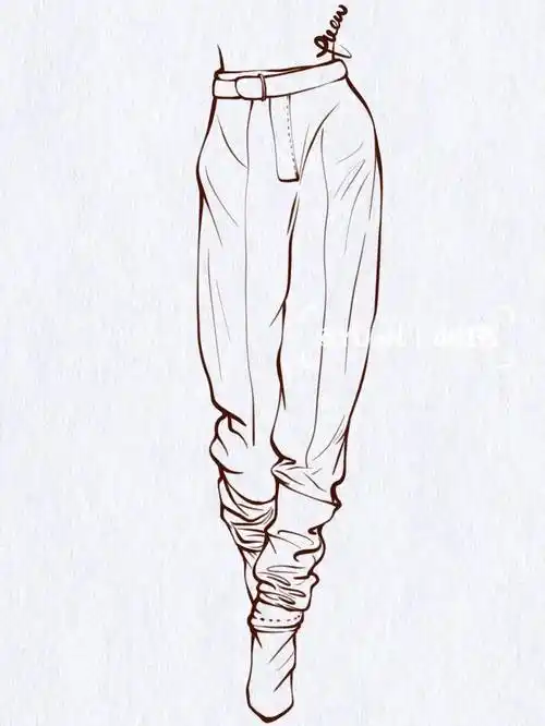 300款-裤子设计平面款式图!(线稿合集)_图片_公众_版权