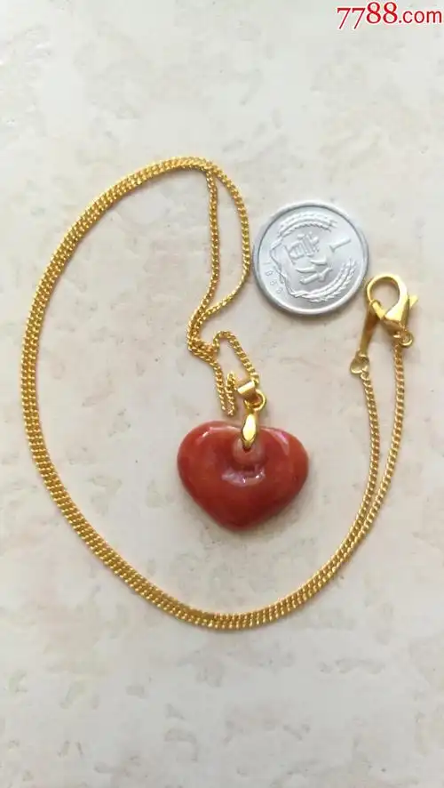 红翡翡翠a货红心吊坠(不议价)