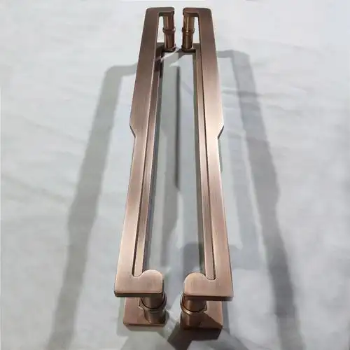 玻璃门拉手简约中式仿古大门拉手别墅双开门推拉木门把手黑色青古铜