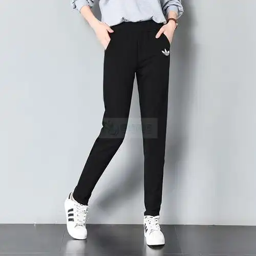 女士运动 舒适运动裤 春夏新款女裤子宽松运动裤女休闲舒适纯棉长裤