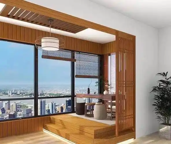 客厅阳台设计成茶室阳台广州阳台装修公司提供12㎡阳台设计方案