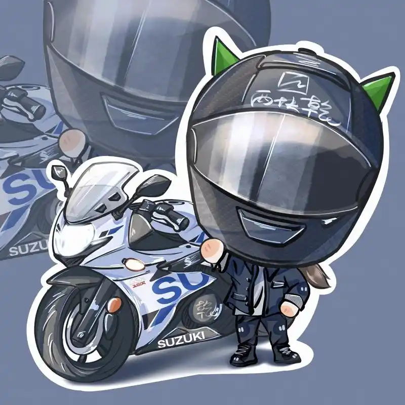 摸鱼可用|q版机车头像|铃木gsx250 私用随意,禁止商用 禁止二改,摸