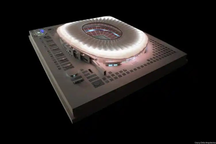 西班牙万达大都会足球体育场模型图