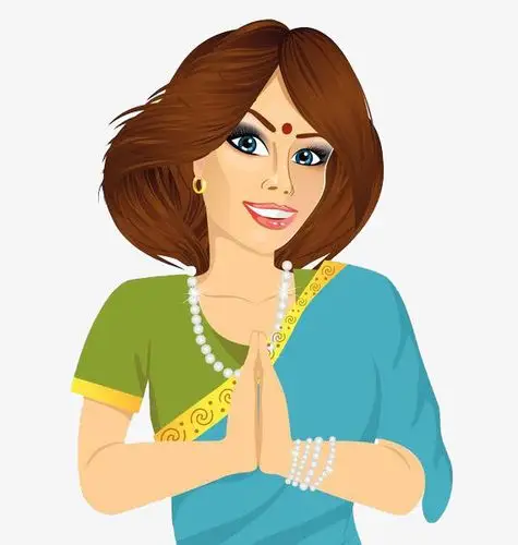 泰国人合掌的泰国女子