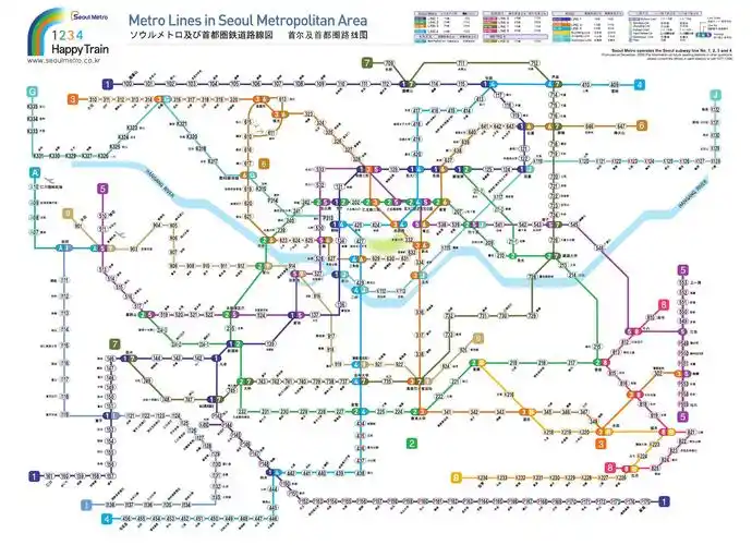 韩国地铁图-中文(高清)