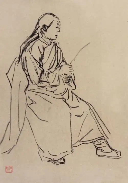 大师·叶浅予速写作品