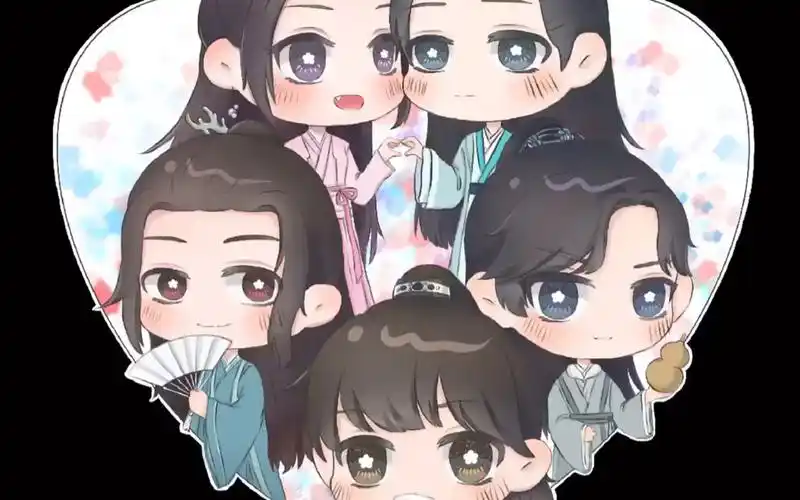 【procreate】山河令一家五口q版过程 温客行周子舒张成岭顾湘曹蔚宁