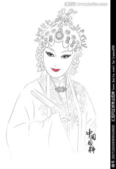 京剧脸谱女花旦简笔画京剧脸谱女花旦简笔画步骤