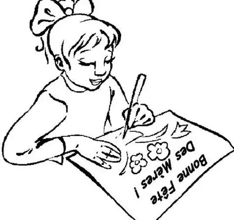 看图中的简笔画就是一张小女孩正在画画的场景是不是很生动呢其