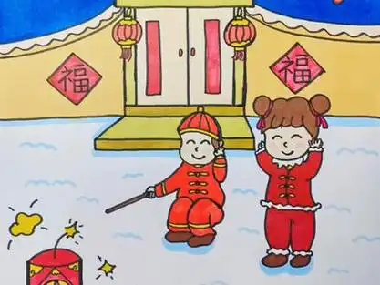 一起画起来吧#新年主题画 #画画 #简笔画 #绘画 #一起学画画