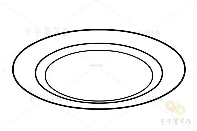 盘子简笔画怎么画