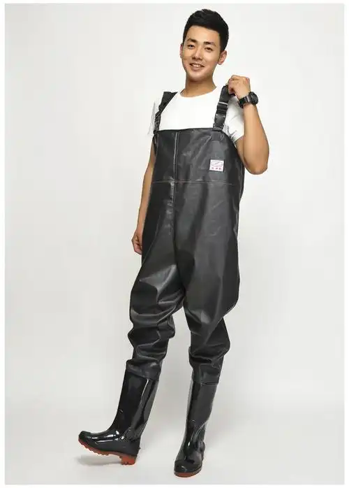 全身下水裤加厚挖藕服捕鱼钓鱼裤子男涉防水衣服连体雨裤雨衣耐磨