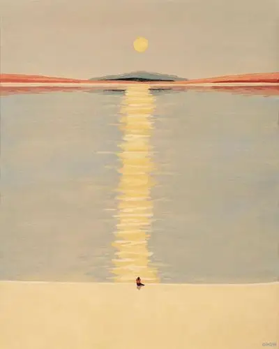 guim·tio·zarraluki,油画,个人风格,简约油画,孤独是种常态