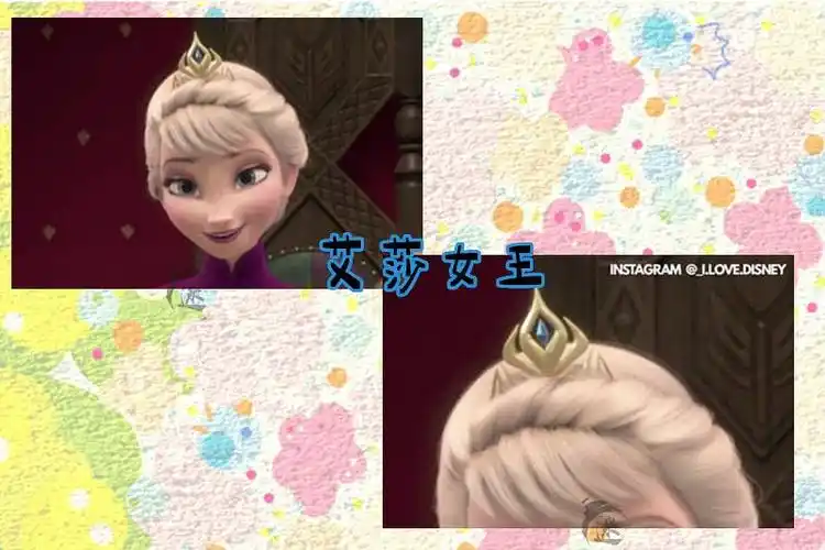 ▼艾莎从公主变女王,在教堂加冕的时候,也有对艾莎的皇冠进行了特写.