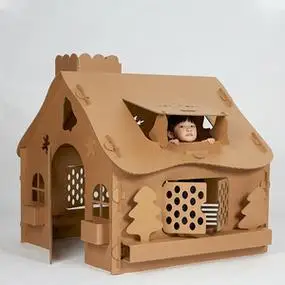 儿童帐篷室内公主男孩女孩玩具屋宝宝游戏屋纸箱小房子纸板屋城堡