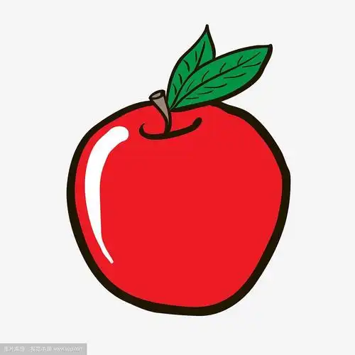 手绘卡通苹果
