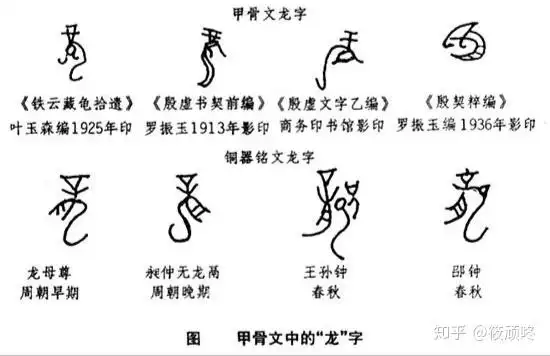 甲骨文和金文的龙字跟红山文化的玉猪龙几乎一个特征,翻唇兽,有角