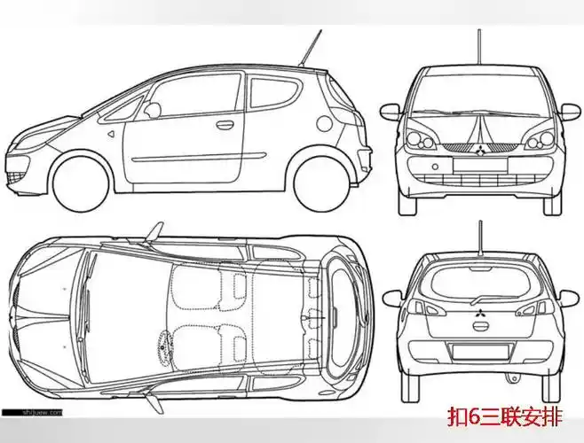 3dmax汽车三视图大全,汽车建模必备资料