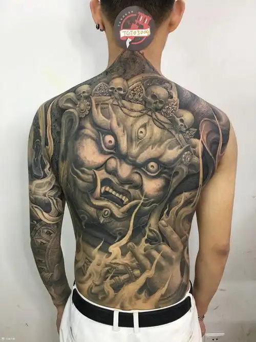 大黑天背部纹身图案大全 - 纹身大咖