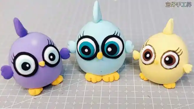 超轻粘土手工,愤怒的小鸟,萌版教程来啦