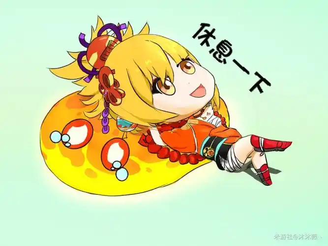 【宵宫】表情包 休息一下(对不住啦,史莱姆)-原神社区-米游社