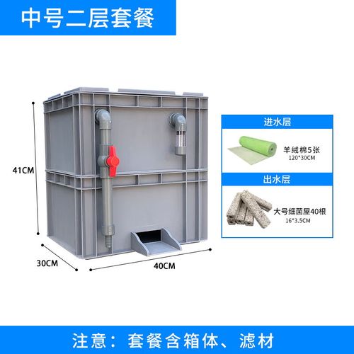 周转箱过滤箱滴流盒鱼缸过滤器上置鱼池水循环系统自制瀑布出水口