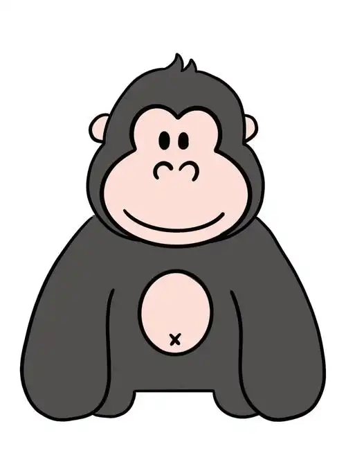 简笔画教程分享 大猩猩